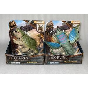 Lot of‎ 2 How To Train Your Dragon Gronckle & Rumblehorn Action Figures Toys NEW